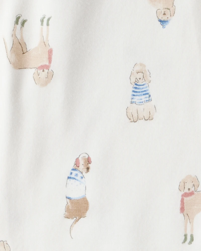 Baby Dog Loose Fit 1-Piece Pajamas - Cream
