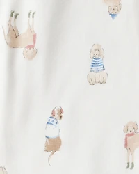 Baby Dog Loose Fit 1-Piece Pajamas - Cream