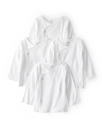 Baby 4-Pack Side-Snap Tees - White