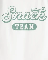 Girls Snack Team Short-Sleeve Graphic Tee - Green/White