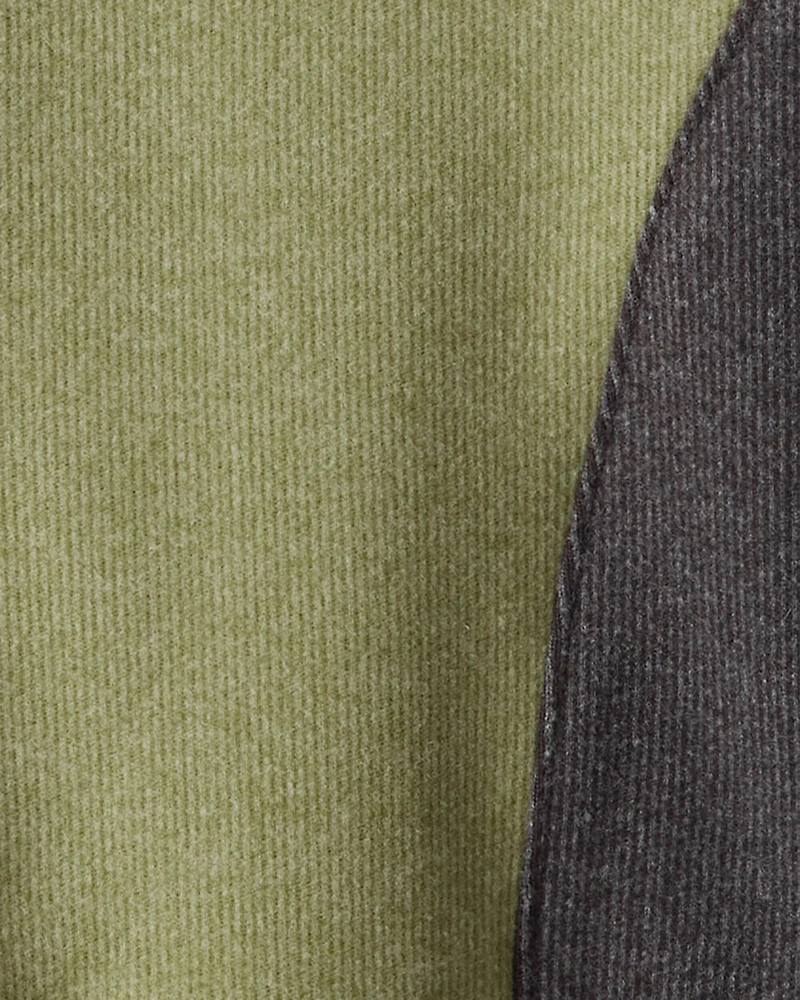 Baby Boy Colorblock French Terry Long-Sleeve Pullover Sweatshirt - Green
