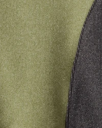 Baby Boy Colorblock French Terry Long-Sleeve Pullover Sweatshirt - Green