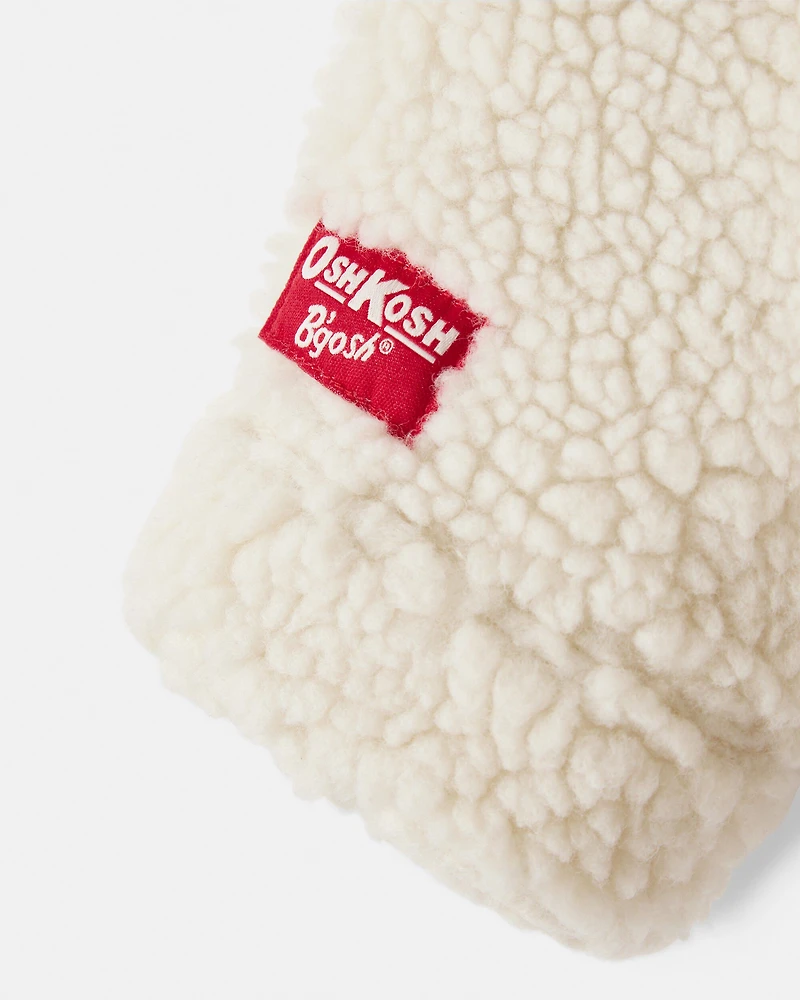 Toddler Sherpa Long-Sleeve Jacket - Cream