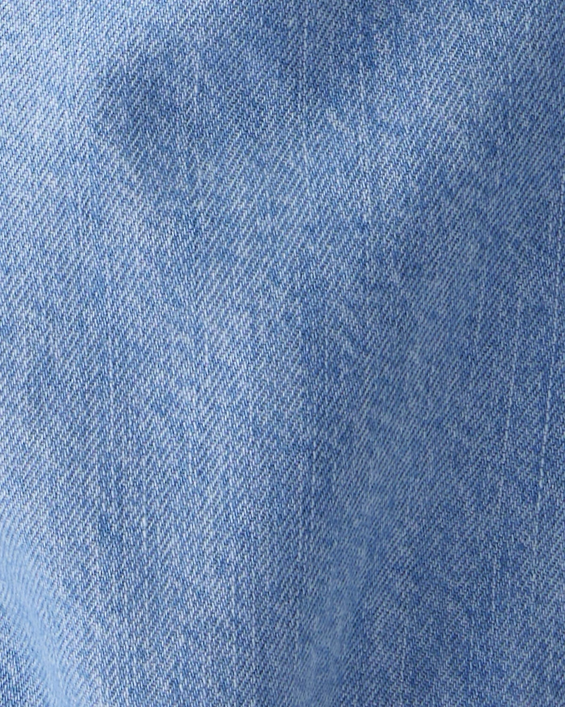Baby  Vintage Inspired Chambray V-Neck Overalls - Nostalgia Wash