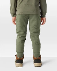 Toddler Boy Dinosaur French Terry Jogger - Green