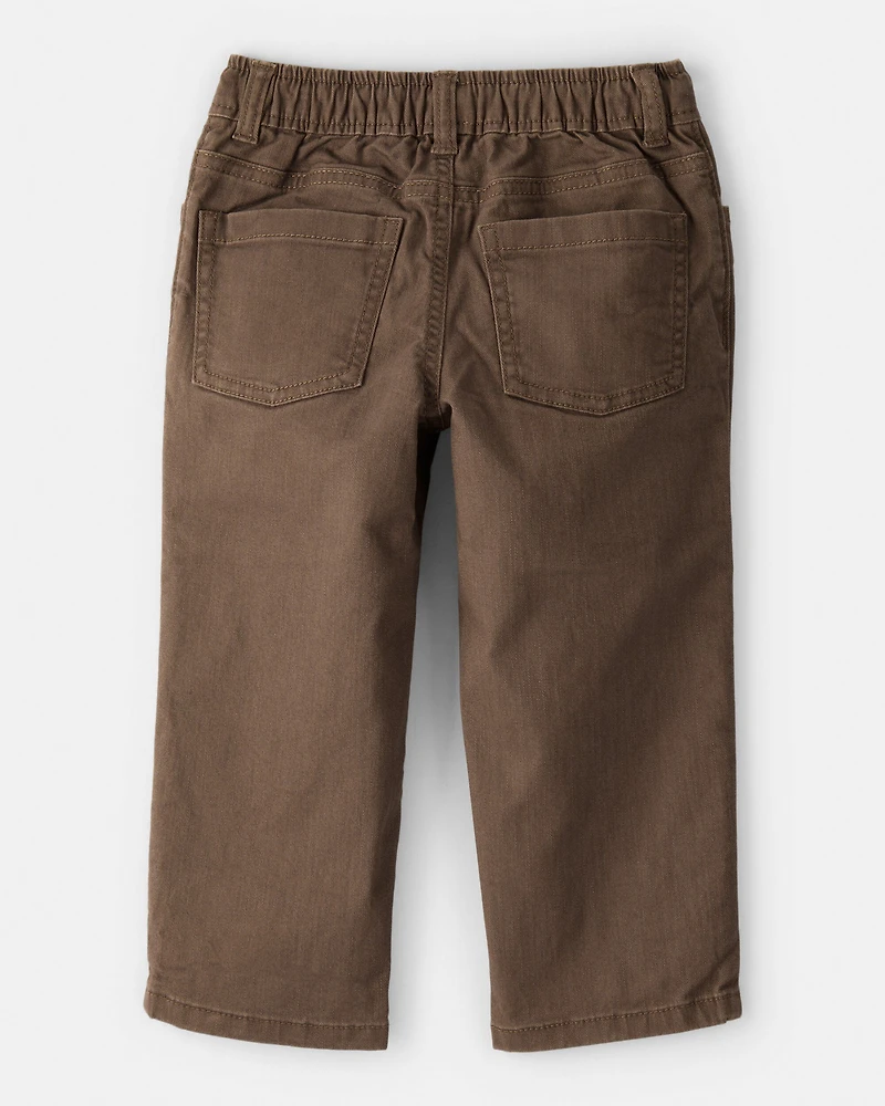 Toddler Boy Tapered Washed Jeans - Brown