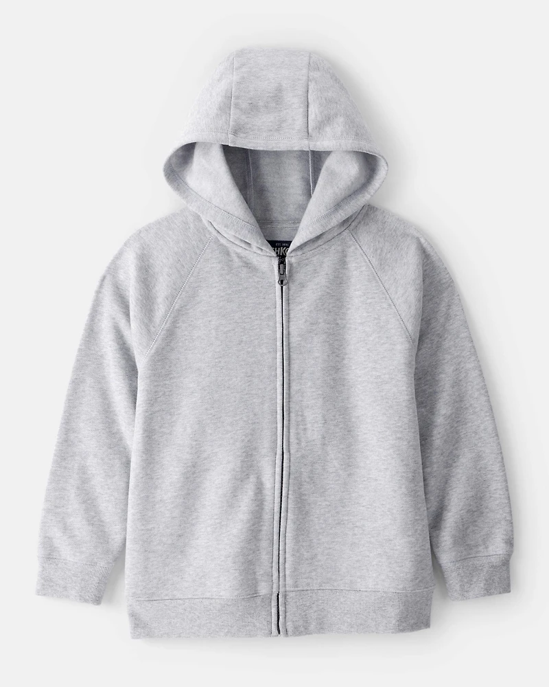 Boys Zip-Up Hoodie - Grey