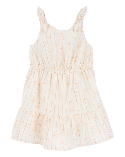 Toddler Floral Tiered Dress - Ivory
