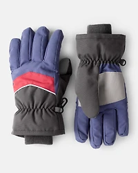 Boys Ski Glove - Blue/Red/Grey