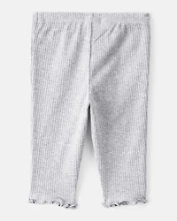 Baby Girl 2-Pack Knit Pull-On Pants Set - Grey/Navy