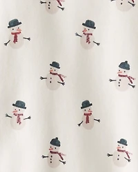 Toddler 2-Piece Holiday Fleece Set Made with Organic Cotton in Snowman Print