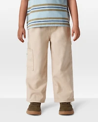 Toddler Boy  Wide-Leg Carpenter Twill Pants - Khaki