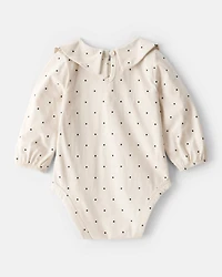 Baby Girl 2-Piece Bow Bodysuit & Pant Set - Cream/Green