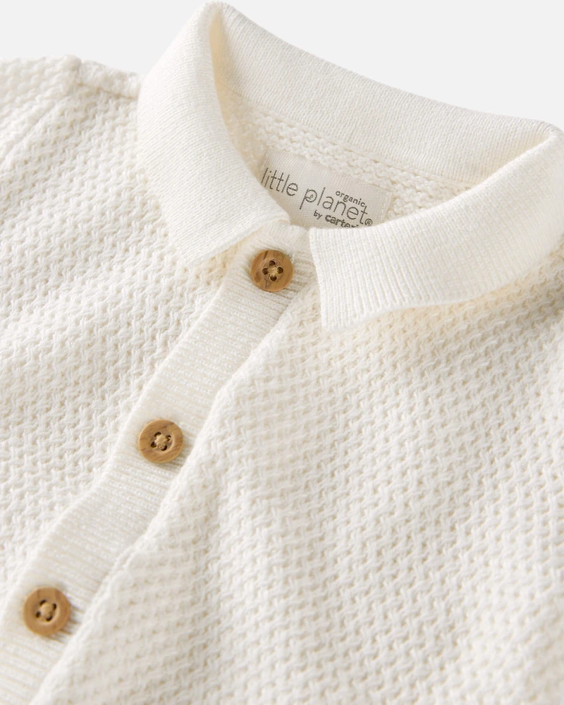 Baby Organic Cotton Sweater Knit Romper