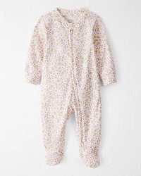 Baby Organic Cotton Sleep & Play Pajamas in Botanic Muse Print