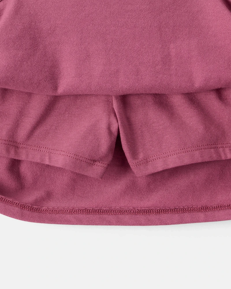 Kid 2-Piece London Short-Sleeve Top & Skirt Set - Pink