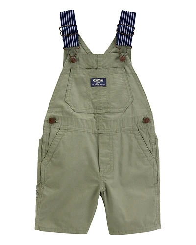 Toddler Canvas Shortalls - Green