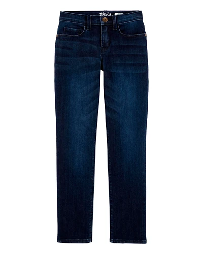 Kid Dark Wash Slim-Fit Skinny-Leg Jeans