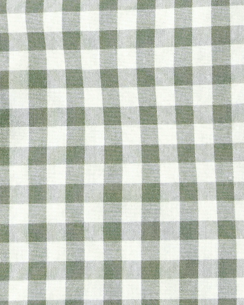 Toddler Boy Long-Sleeve Plaid Button Down Shirt - Green