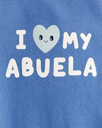Baby Boy Abuela Long-Sleeve Graphic Bodysuit - Blue