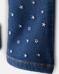 Baby Girl Star Denim Flare Jeans - Blue