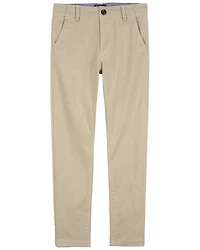Kid Slim Tapered Chino Pants - Khaki