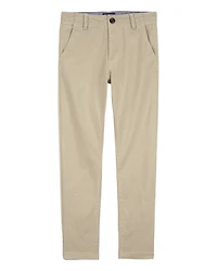 Kid Slim Tapered Chino Pants - Khaki
