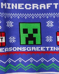 Boys Minecraft® Long-Sleeve Sweater - Blue/Green