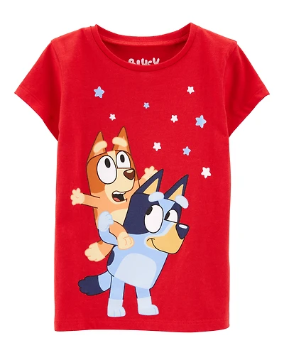 Toddler Girl 4th Of July Bluey Tee