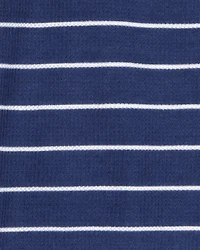 Boys Striped Loose Fit Waffle Knit 2-Piece Pajamas - Navy