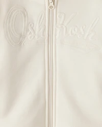 Toddler Girl Hooded Zip-Up Jacket - Cream