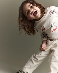 Toddler Boy Corduroy Pocket Pant - Cream