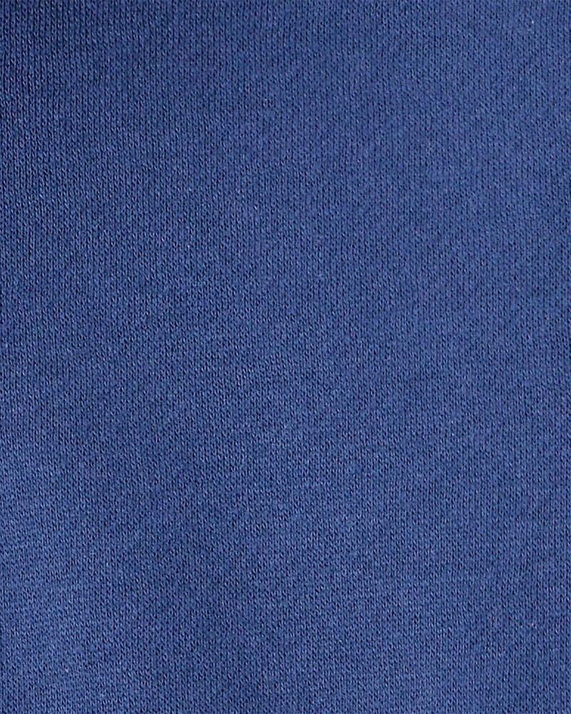 Baby Boy Solid Fleece Quarter Zip Sweatshirt - Navy