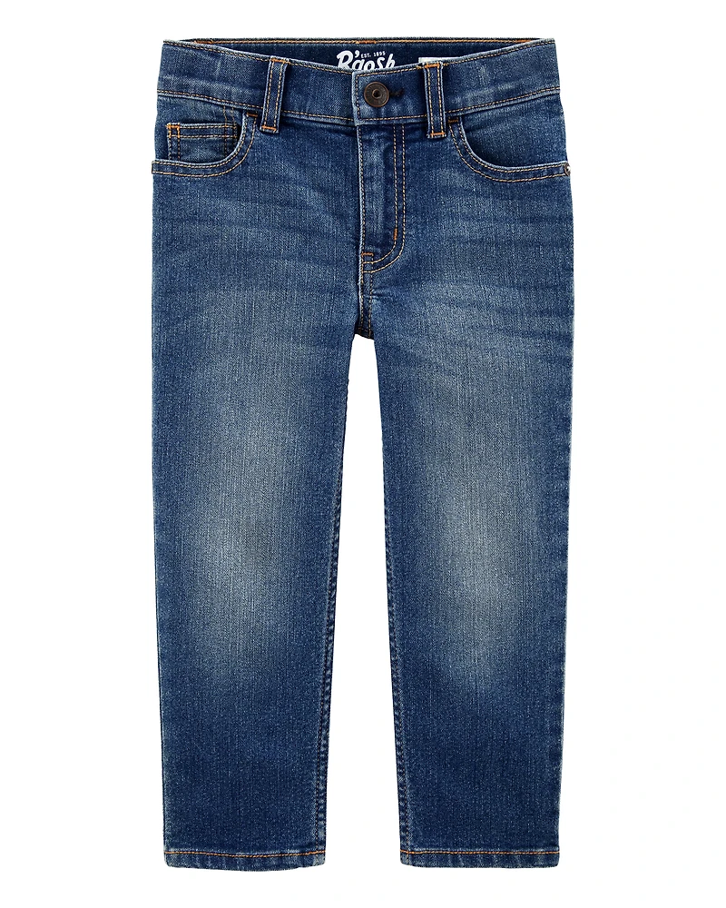 Baby Dark Blue Wash Straight-Leg Jeans