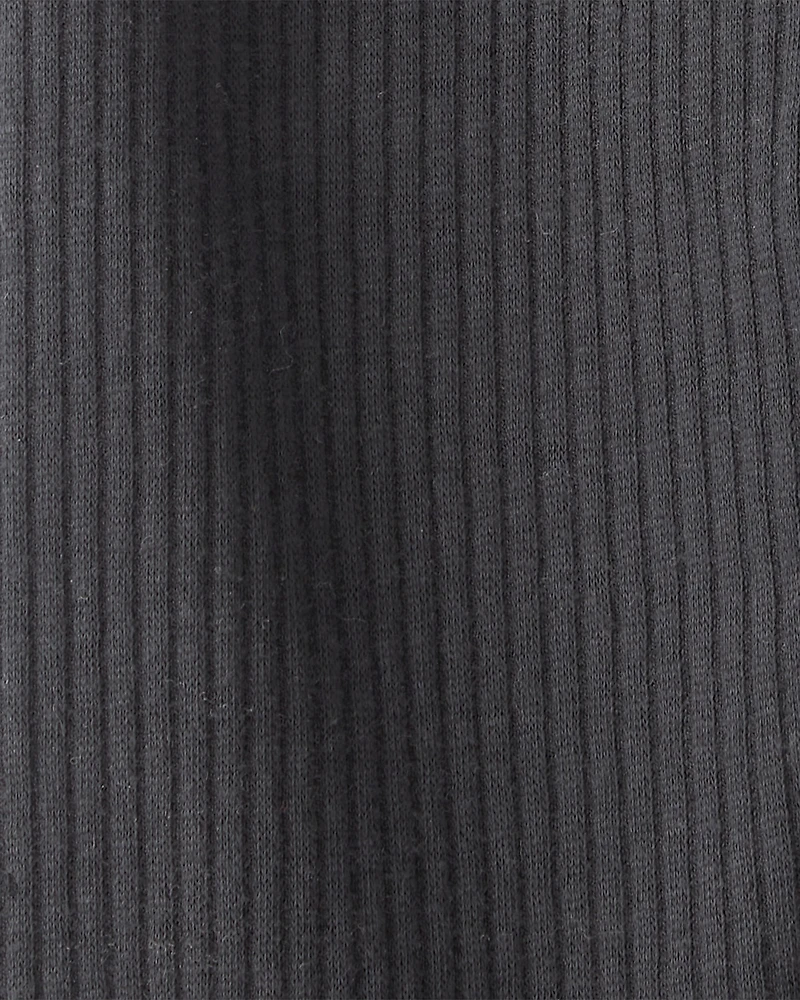 Baby Girl Pull-On Stretch Cozy Leggings - Black