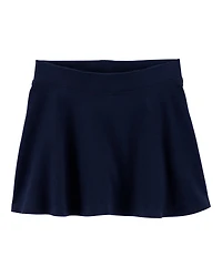 Toddler Ponte Knit Uniform Skort - Navy
