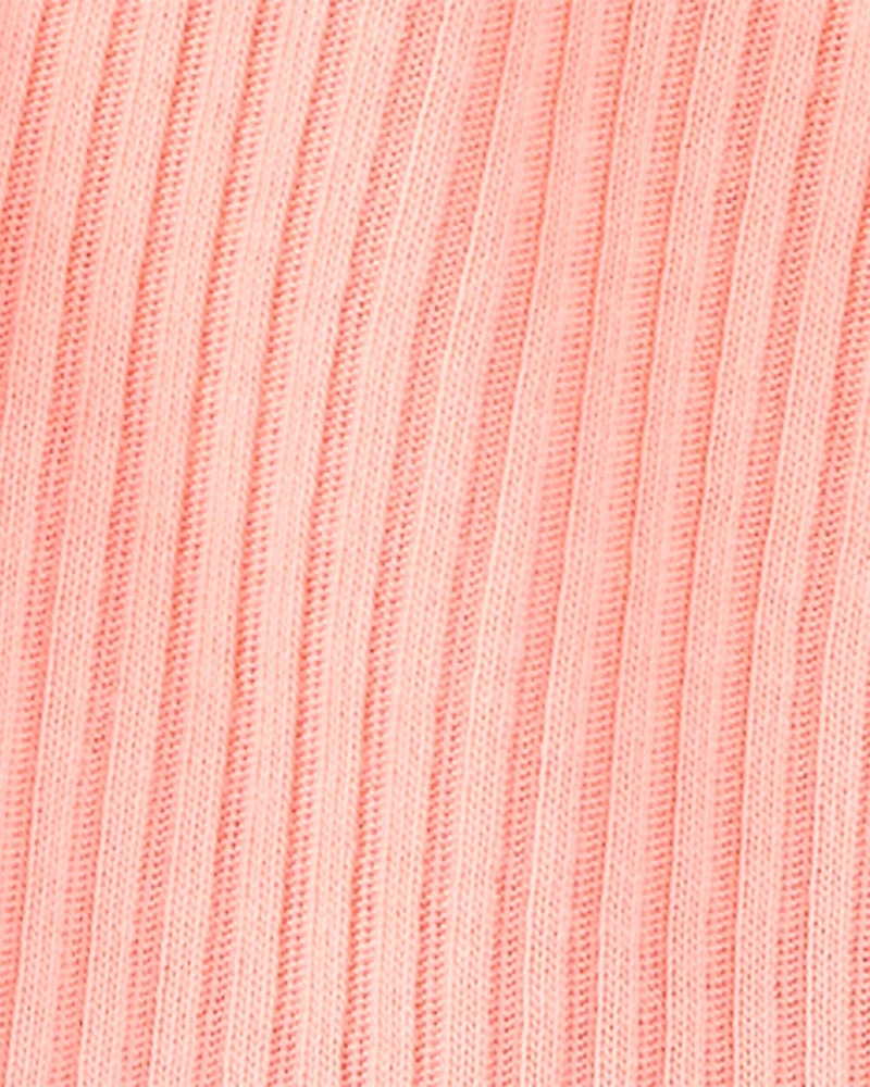 Toddler Girl Solid Loose Fit 2-Piece Pajamas - Coral