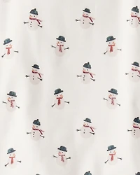 Kid Organic Cotton Snowman Print Pajamas
