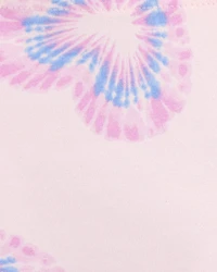 Baby Girl Heart Print Bike Shorts - Pink