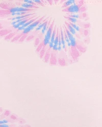 Baby Girl Heart Print Bike Shorts - Pink
