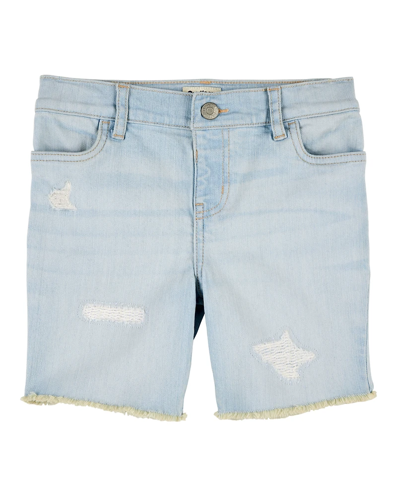 Kid Mid-Length Iconic Denim Short - Splash Wash