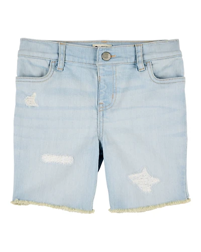 Kid Mid-Length Iconic Denim Short - Splash Wash