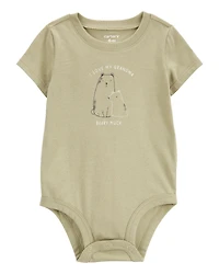 Baby Grandma Short-Sleeve Bodysuit - Olive