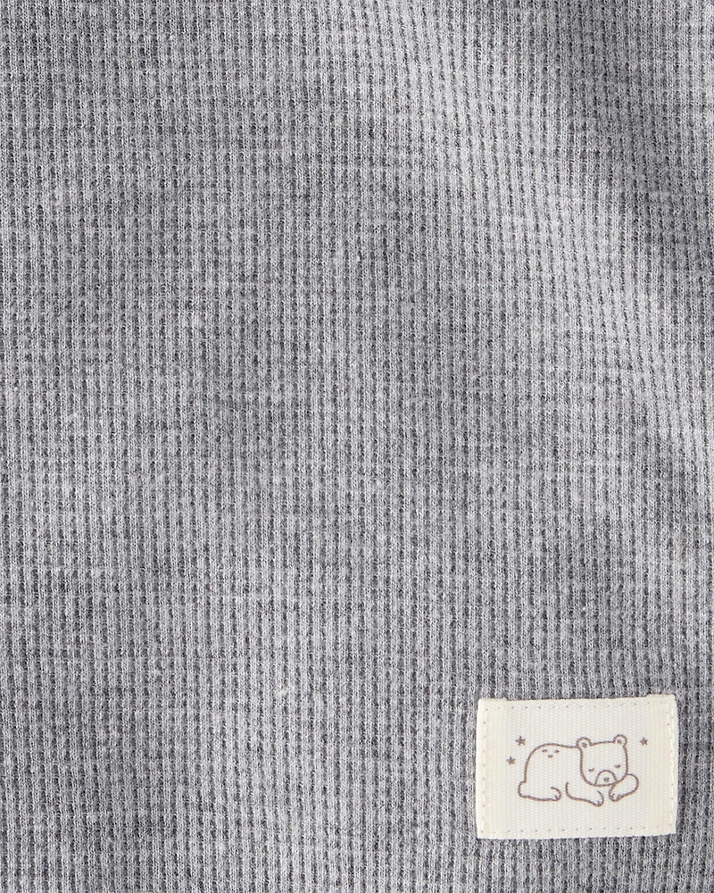 Baby 2-Pack Waffle Knit Blankets - Grey/Navy