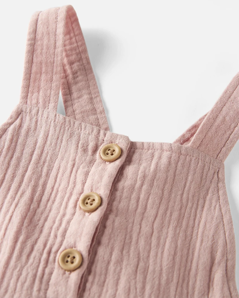 Toddler Organic Cotton Gauze Overalls