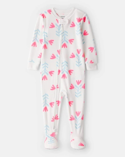 Toddler Girl Floral DreamPlush Snug Fit 1-Piece Pajamas
