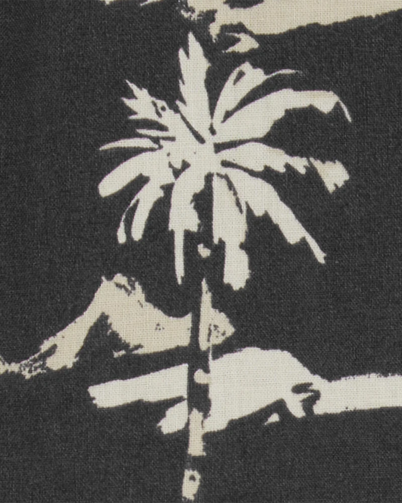 Boys Short-Sleeve Tropical Button-Front Shirt