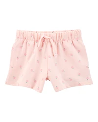 Toddler Girl Pull-On French Terry Shorts - Pink
