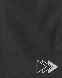 Boys 2-Piece Windbreaker Top & Joggers Set - Black