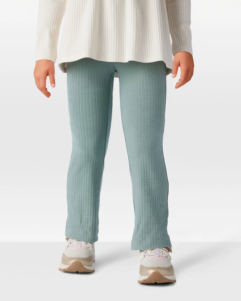 Toddler Girl Cotton Flare Leggings - Green